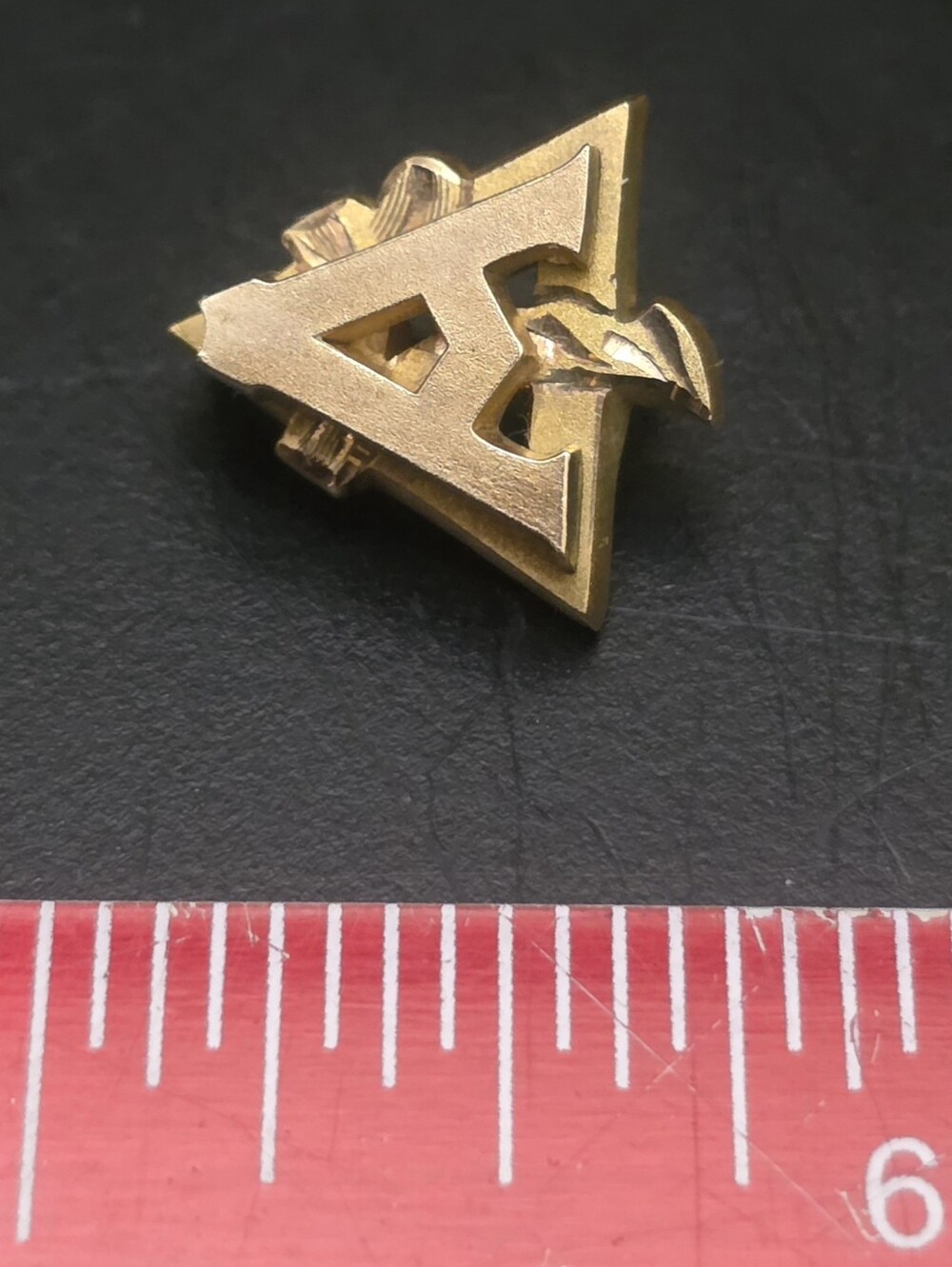 Vintage Alpha Gamma Delta 10K Yellow Gold Sorority Member Badge Pin